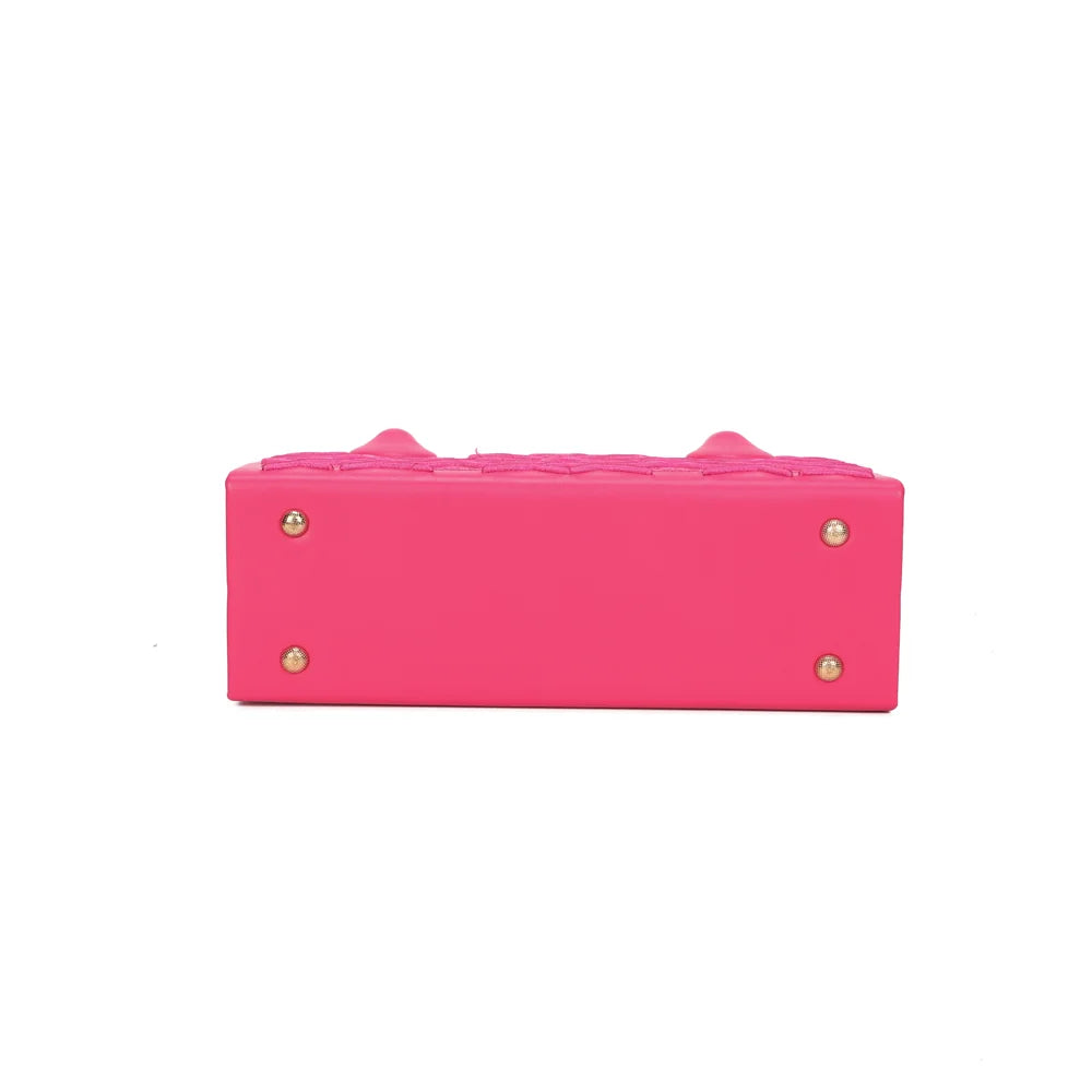 Dessous du Sienna fuschia, doté de pieds de protection métalliques sous la base – réf. YL-26014