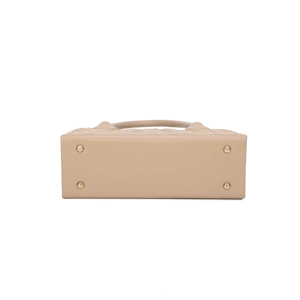 Dessous du Sienna taupe, doté de pieds de protection métalliques sous la base – réf. YL-26014