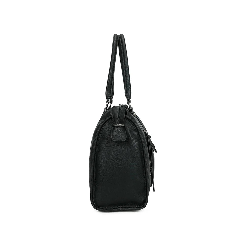 Profil du Skyla Grand Mat noir : 16 cm de profondeur et attache latérale pour la bandoulière amovible – réf. R-1979-3