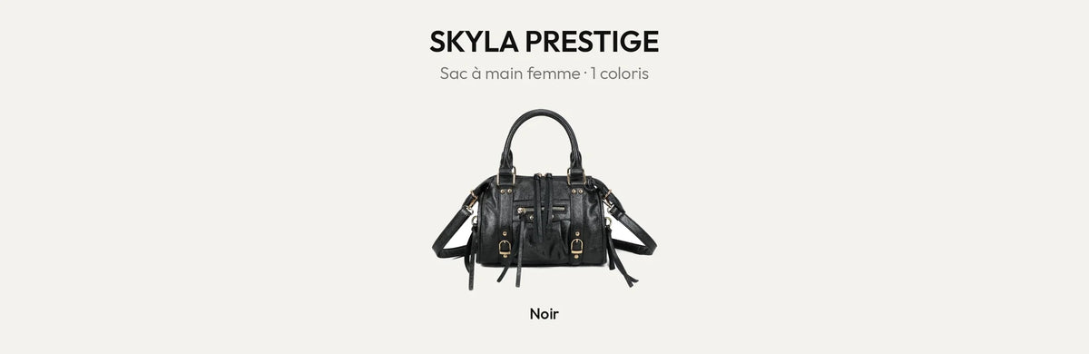 Sac à main femme Skyla Prestige en noir – Gallantry Paris – réf. Z-1979-B