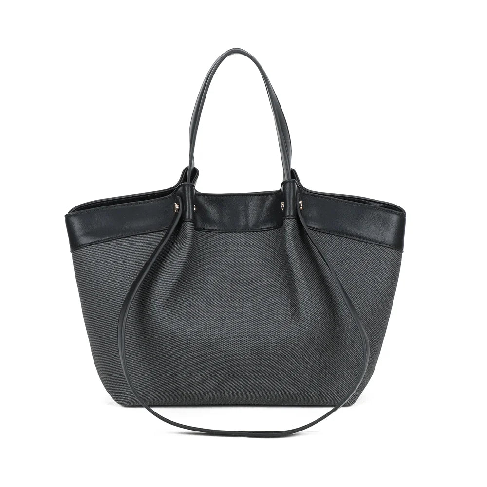 Dos du Solara noir : tissu texturé à effet sergé et bandeau supérieur contrasté – réf. DQ-8729