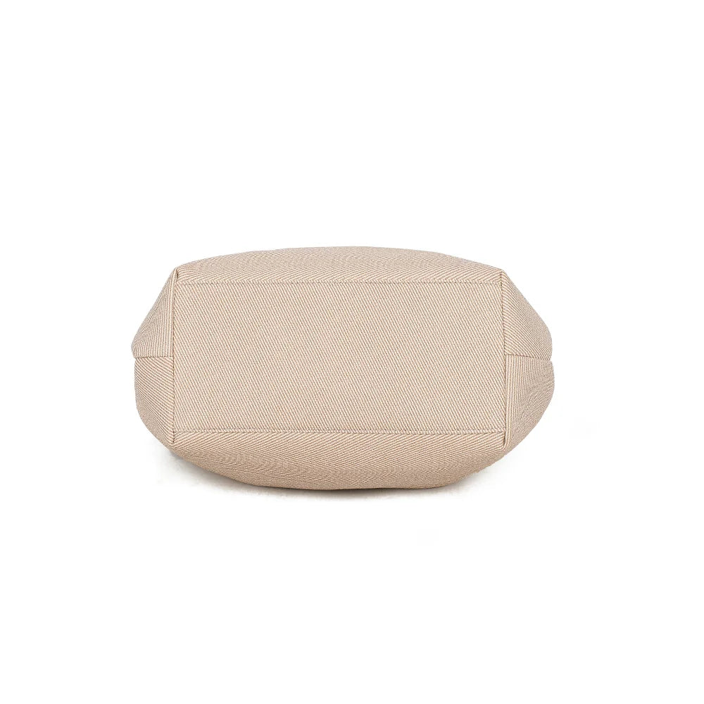 Dessous du Solara taupe/marron, en tissu texturé assorti au corps du sac – réf. DQ-8729