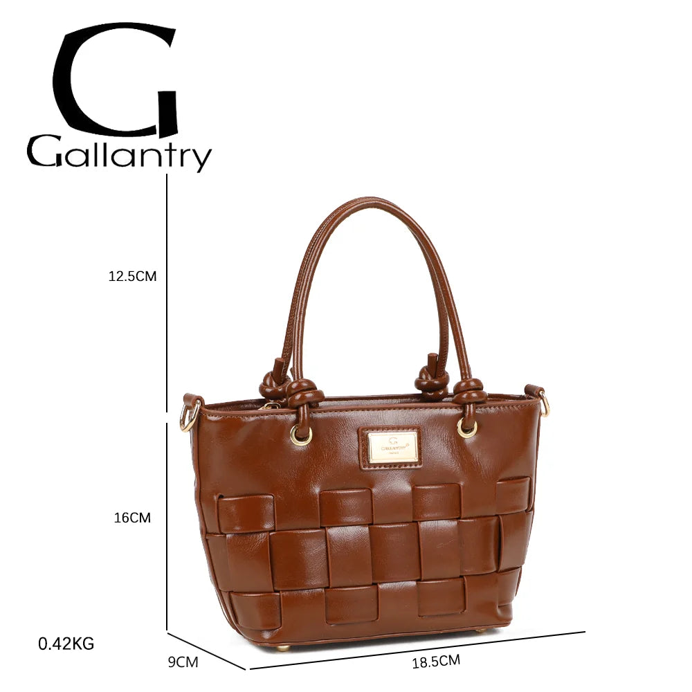 Fiche dimensions du Sonia marron : 18,5 × 9 × 16 cm, anses de 12,5 cm, 0,42 kg – réf. DG-5806