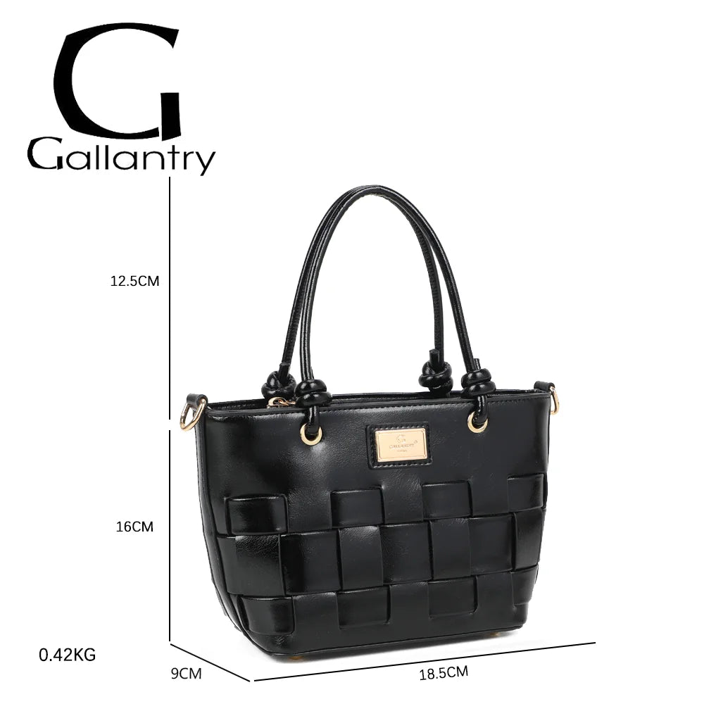 Fiche dimensions du Sonia noir : 18,5 × 9 × 16 cm, anses de 12,5 cm, 0,42 kg – réf. DG-5806