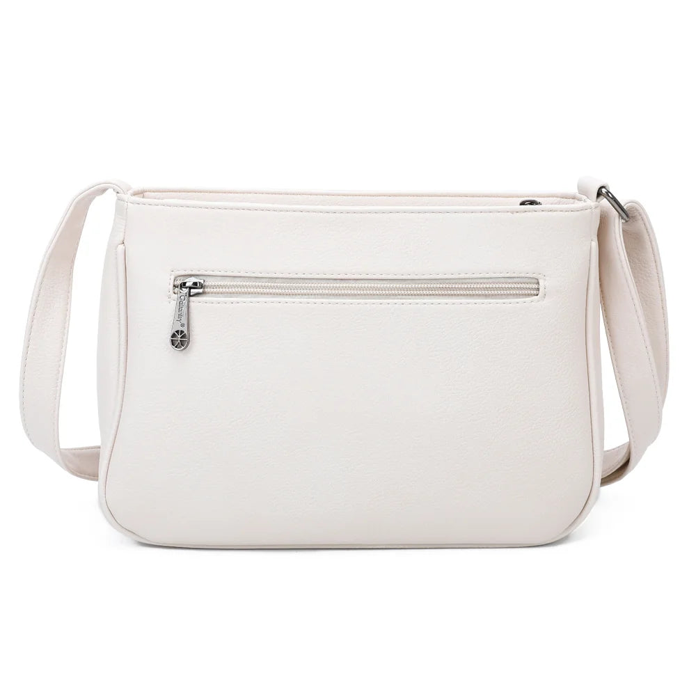 Dos du Sora Urban beige : silhouette aux angles arrondis en simili cuir grainé – réf. Z-83016
