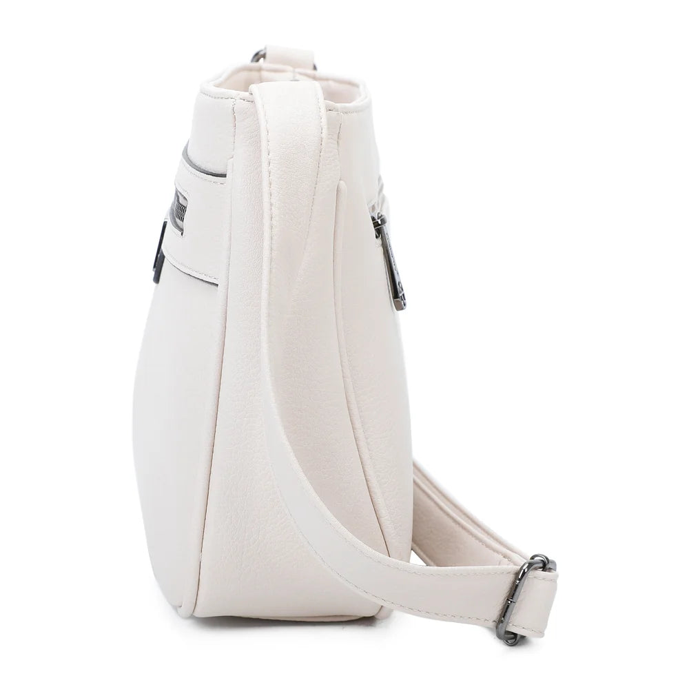 Profil du Sora Urban beige : un format fin de 8 cm de profondeur, facile à porter au quotidien – réf. Z-83016