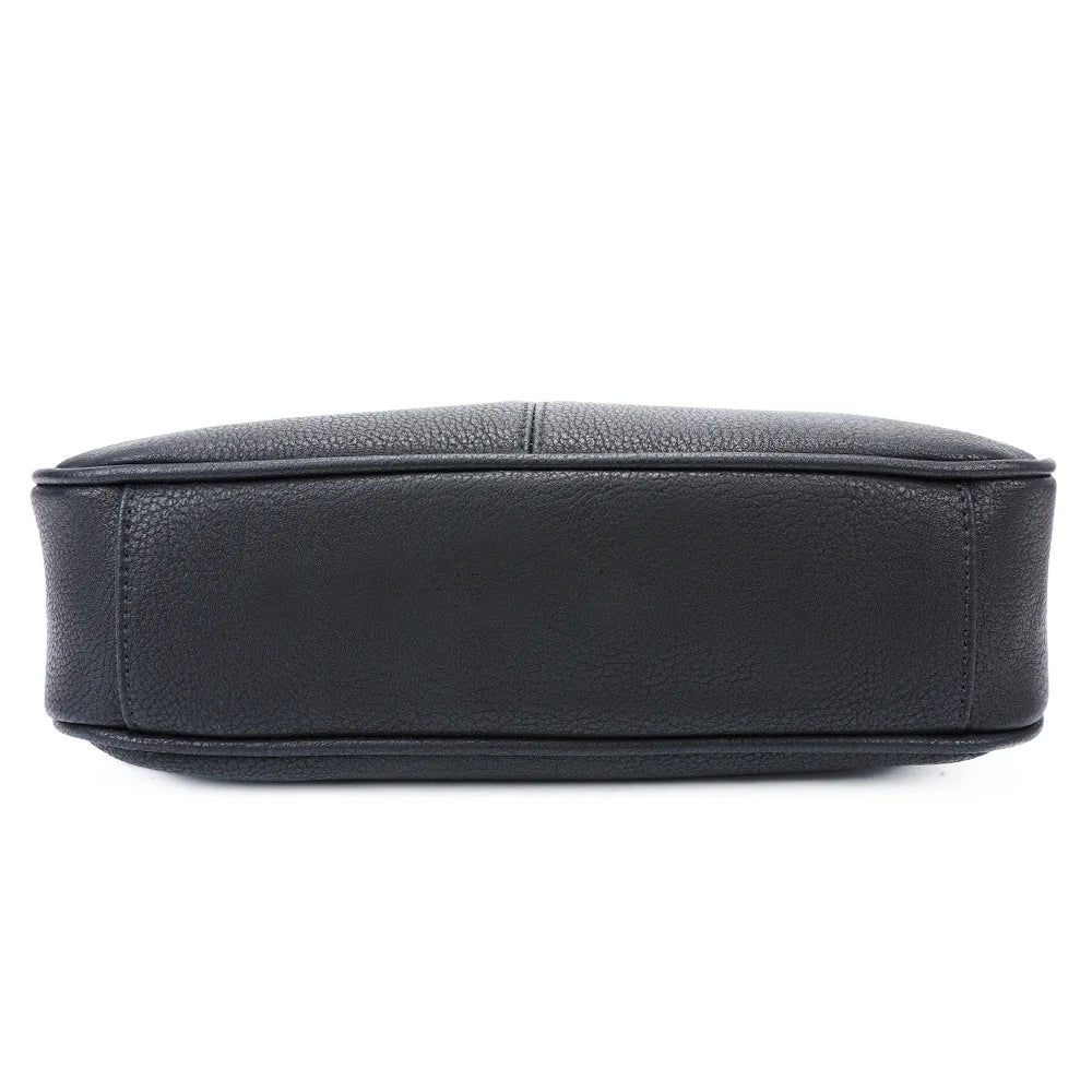 Dessous du Sora Urban noir : base arrondie en simili cuir grainé, 29 cm de largeur – réf. Z-83016