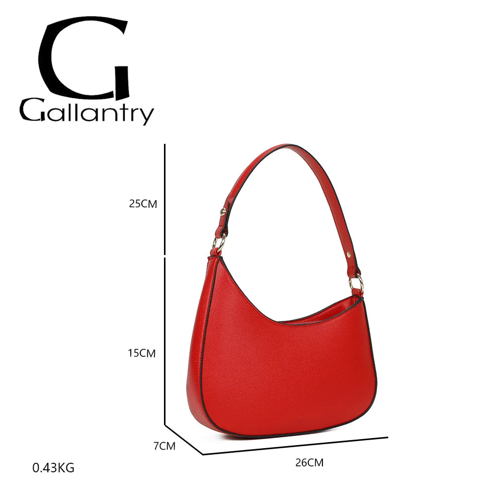 Dimensions du Tereza rouge : 26 × 7 × 15 cm, anse de 25 cm de hauteur, 0,43 kg – réf. R-1957
