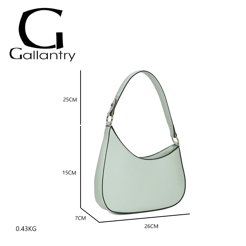 Dimensions du Tereza vert clair : 26 × 7 × 15 cm, anse de 25 cm de hauteur, 0,43 kg – réf. R-1957