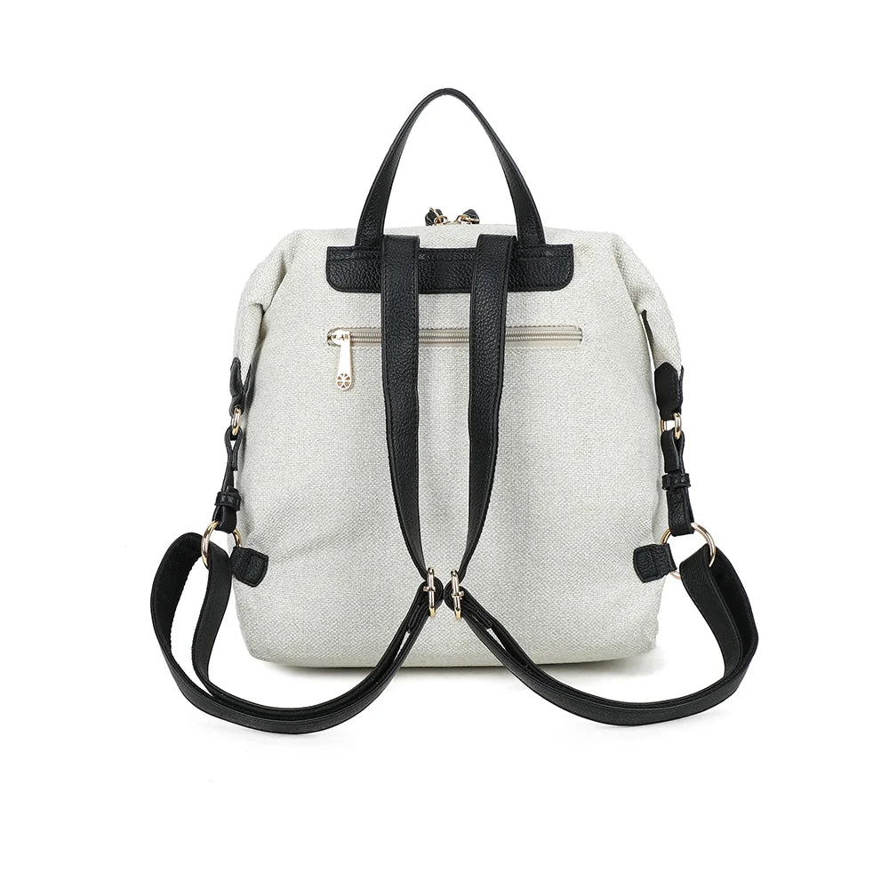 Dos de l’Urbania beige/noir avec sa poche zippée pour un accès rapide et sécurisé – réf. JC-53007-1