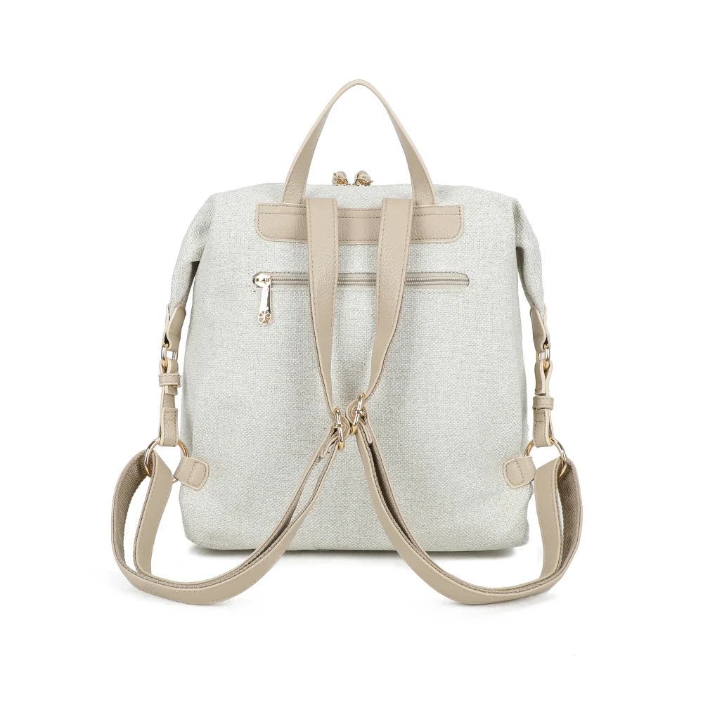 Dos de l’Urbania beige/taupe avec sa poche zippée pour un accès rapide et sécurisé – réf. JC-53007-1