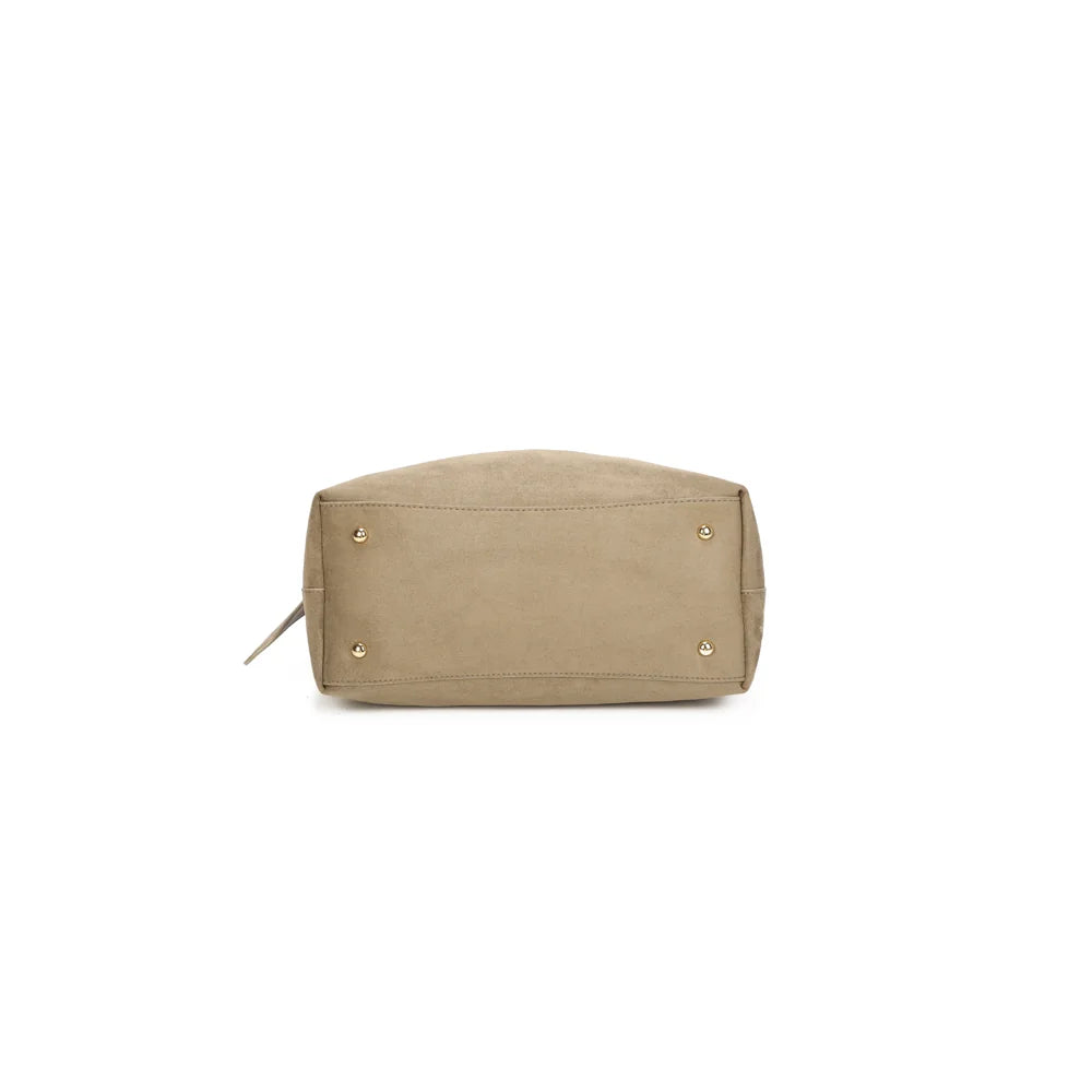 Dessous du Vanys taupe foncé : base structurée avec pieds de protection – réf. R-2018