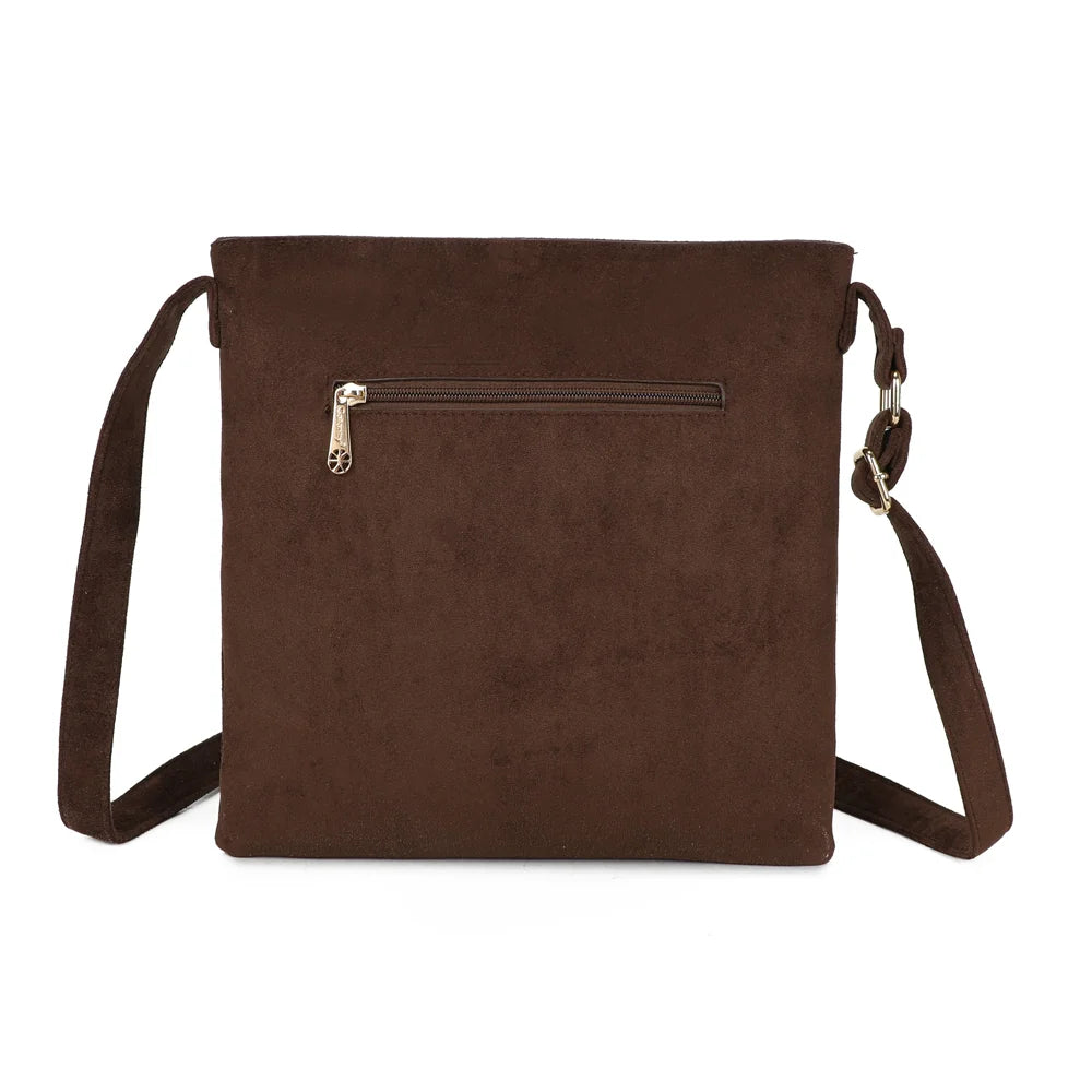 Dos du sac Velia café, ligne épurée et bandoulière réglable – réf. JC-53004