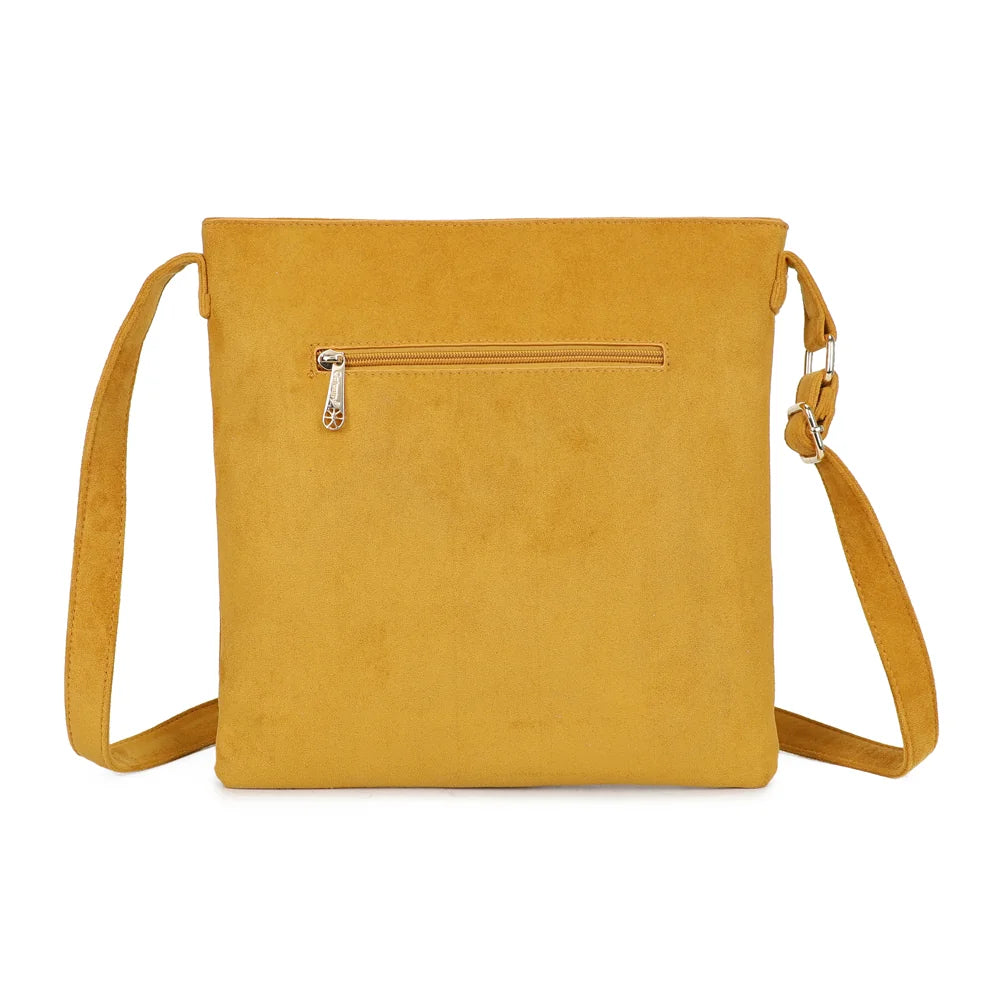 Dos du sac Velia jaune, ligne épurée et bandoulière réglable – réf. JC-53004