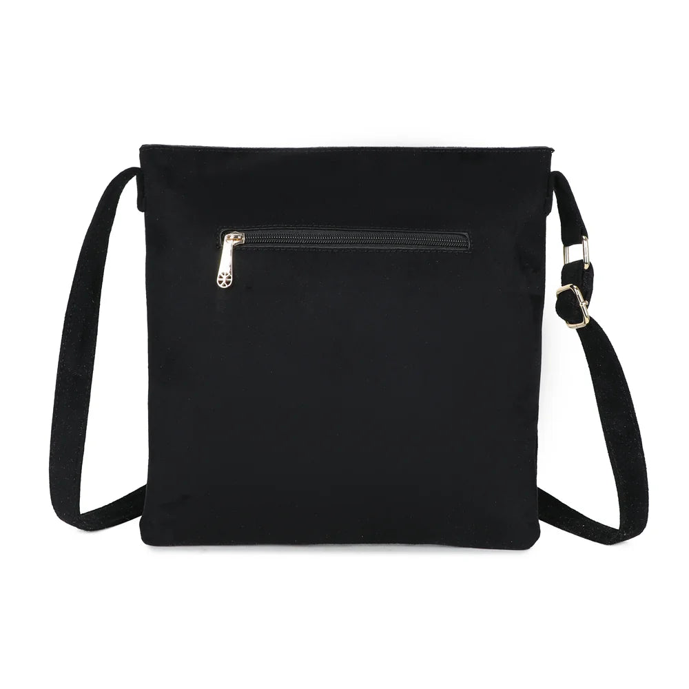 Dos du sac Velia noir, ligne épurée et bandoulière réglable – réf. JC-53004
