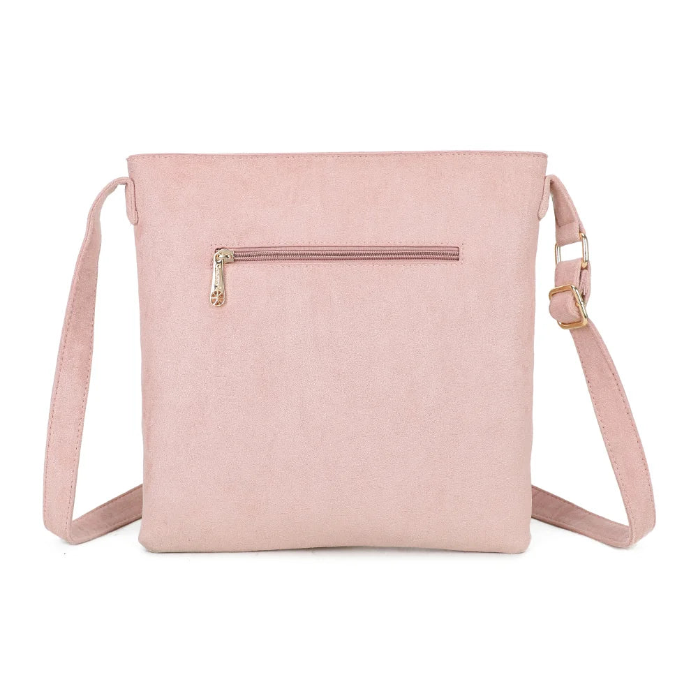 Dos du sac Velia rose, ligne épurée et bandoulière réglable – réf. JC-53004