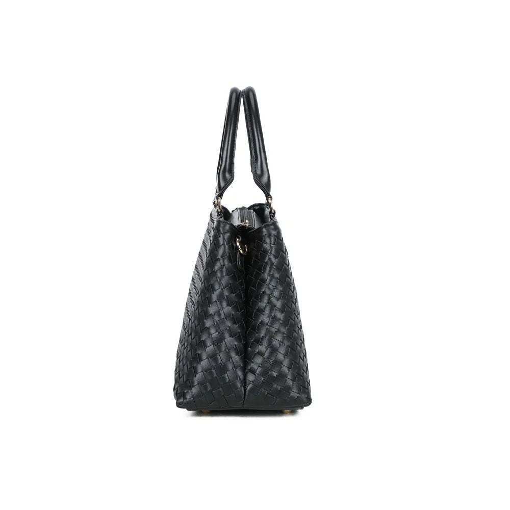 Velmora noir de profil : soufflets latéraux qui donnent de la profondeur au sac – réf. DG-5819