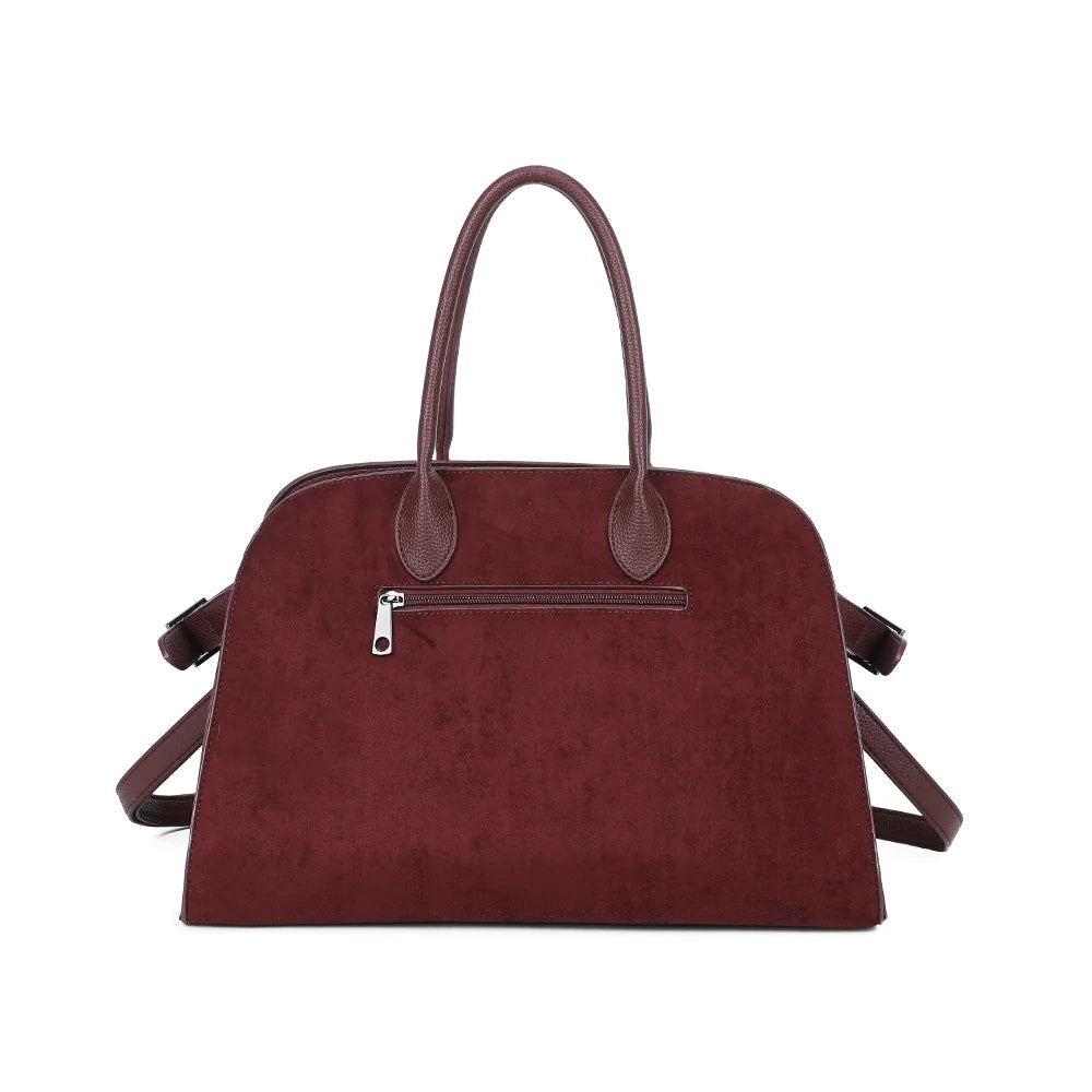 Dos du Velna bordeaux avec sa poche extérieure zippée pour garder l’essentiel à portée de main – réf. M-9444
