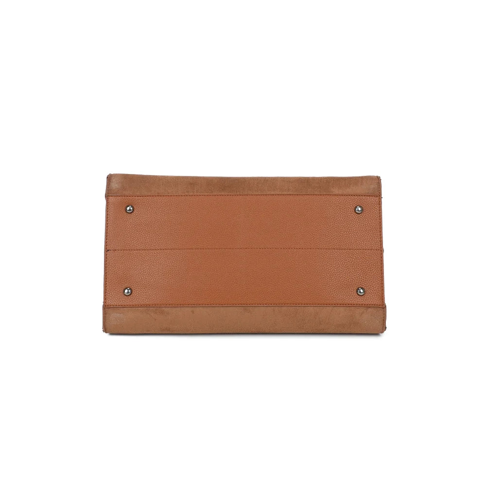 Dessous du Velna marron, une base large qui donne au sac sa belle tenue – réf. M-9444