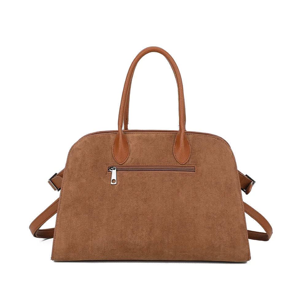 Dos du Velna marron avec sa poche extérieure zippée pour garder l’essentiel à portée de main – réf. M-9444