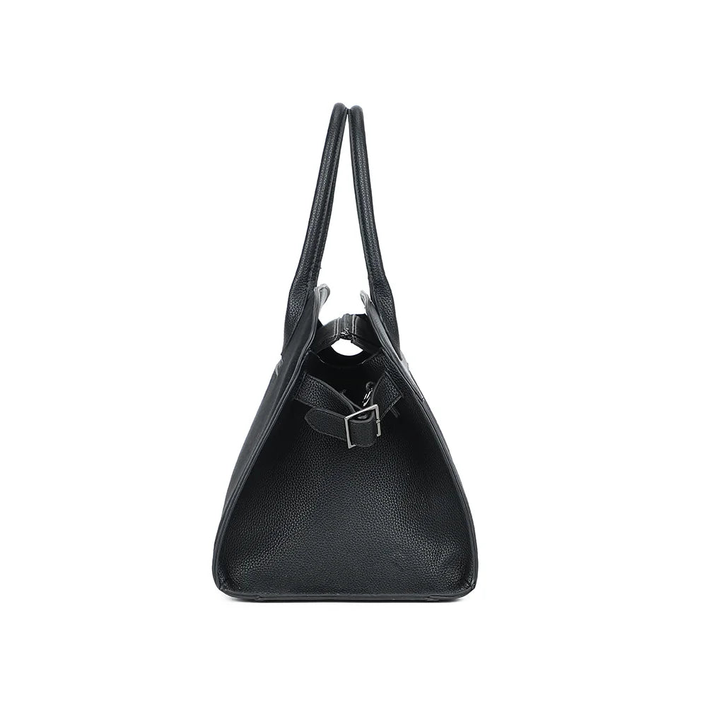 Profil du Velna noir : 22 cm de profondeur et patte à boucle sur le côté – réf. M-9444