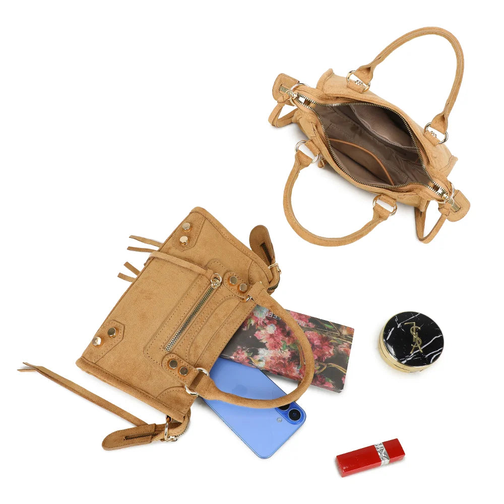 Intérieur du Velora kaki : compartiment principal zippé et doublure synthétique – réf. KJ-62088