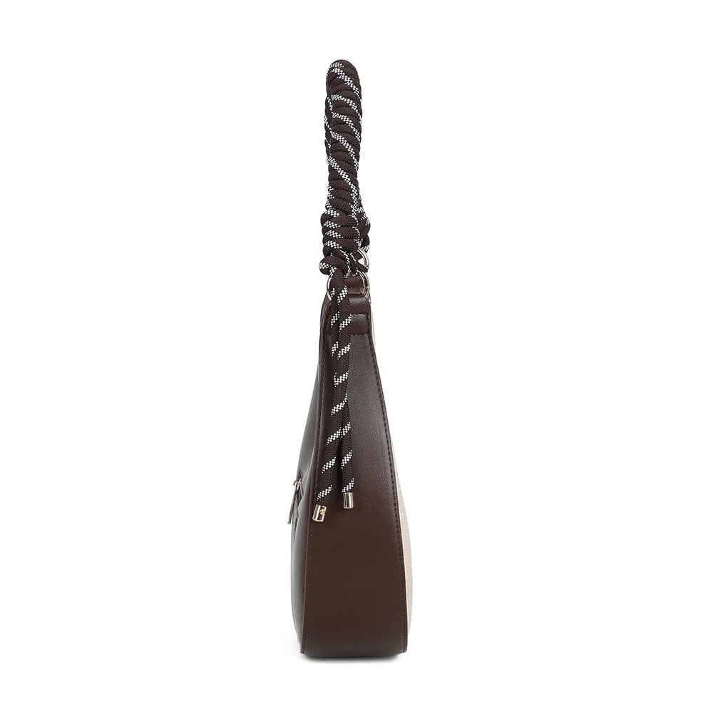 Profil du Vena taupe/coffee : format fin de 8 cm de profondeur, facile à glisser sous le bras – réf. A-9161