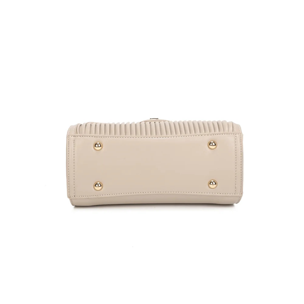 Dessous du sac Véra taupe, base nette qui assure une belle tenue au quotidien – réf. R-1969-1