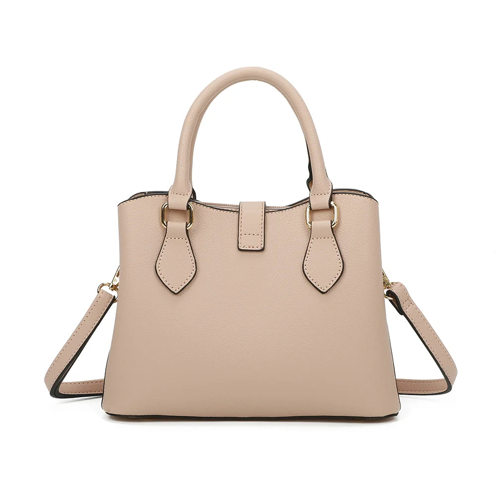 Dos du sac Vérita rose, lignes épurées et simili cuir grainé – réf. DQ-8663