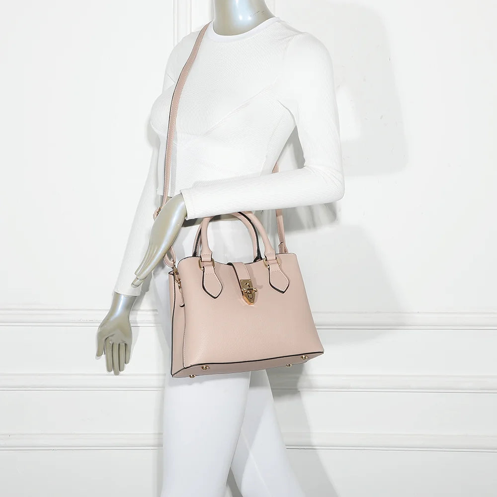 Sac à main femme Vérita rose porté à la main ou en bandoulière grâce à sa sangle amovible – réf. DQ-8663