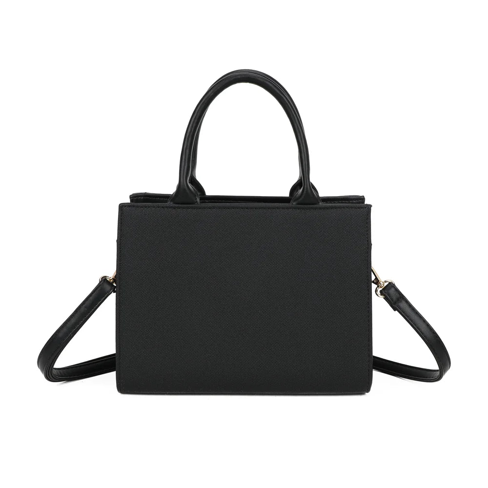 Dos du sac Vionna noir, ligne structurée et anses arrondies – réf. HY-5454